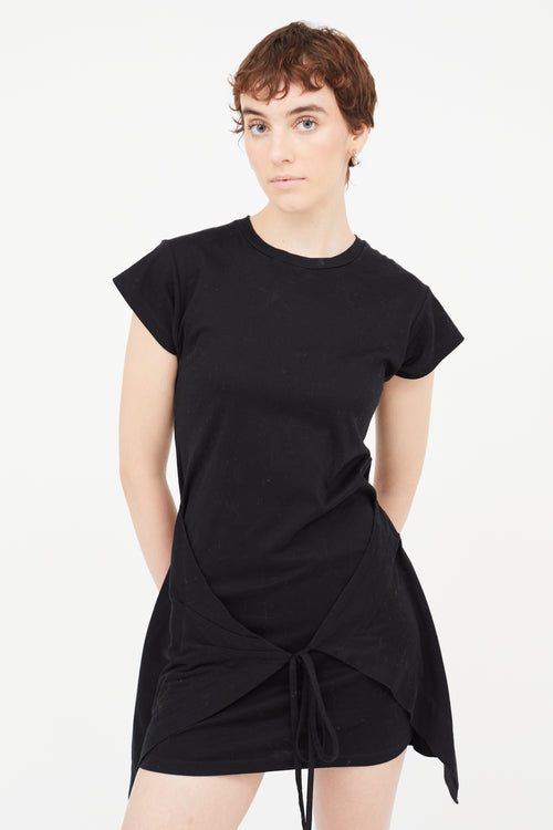 Isabel Marant Black Tie Wrap Short Dress