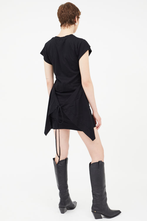 Isabel Marant Black Tie Wrap Short Dress