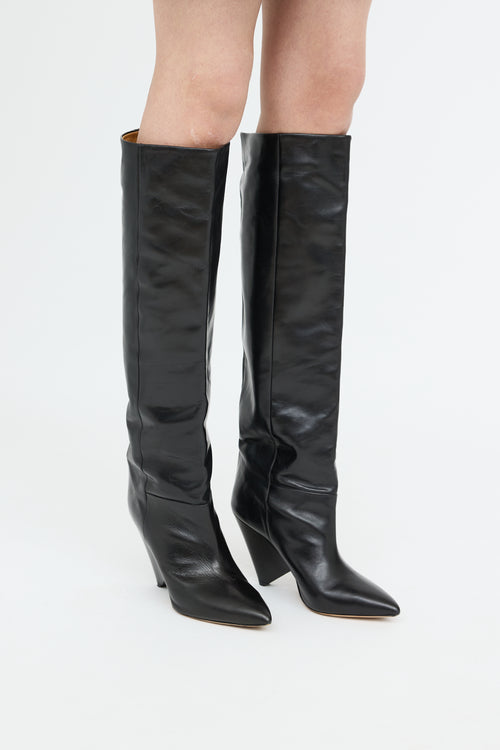 Black Lokyo Knee High Boot