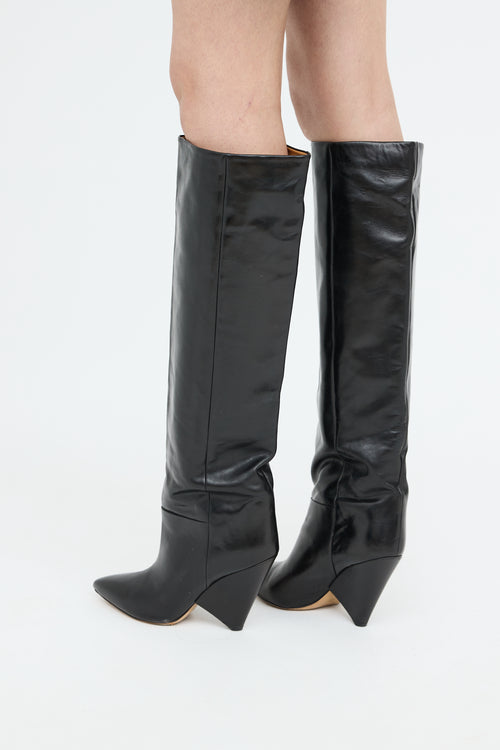 Black Lokyo Knee High Boot