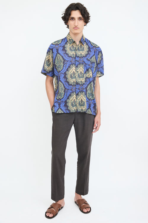 Isabel Marant Blue 
Multicolour Cotton Printed Shirt