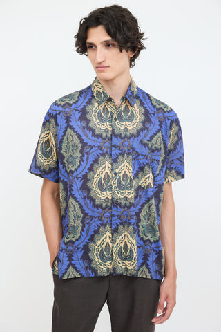 Isabel Marant Blue 
Multicolour Cotton Printed Shirt