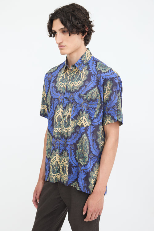 Isabel Marant Blue 
Multicolour Cotton Printed Shirt