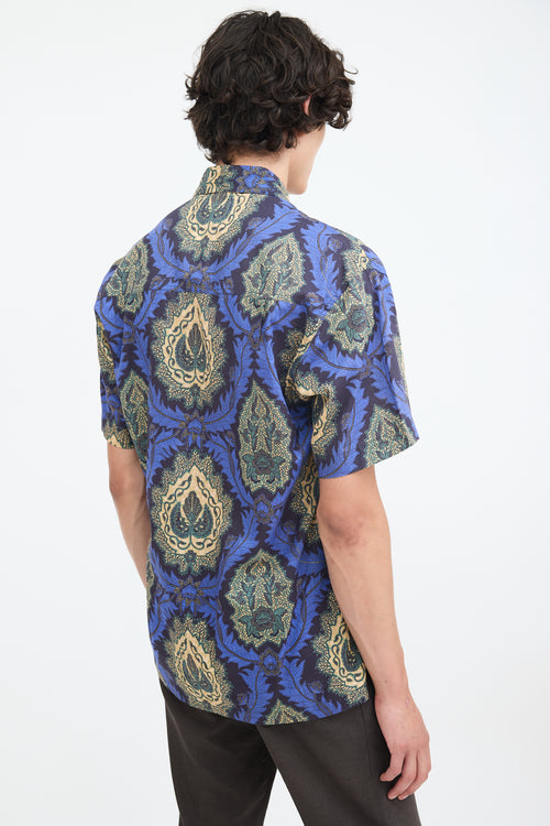 Isabel Marant Blue 
Multicolour Cotton Printed Shirt