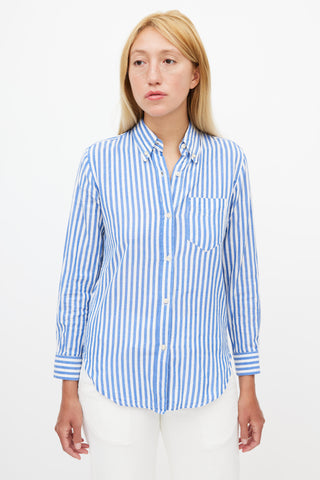 Isabel Marant Blue 
White Striped Shirt