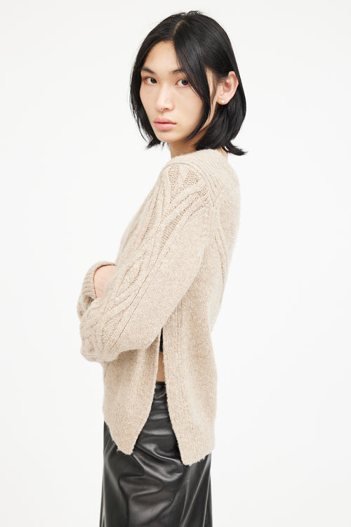 Isabel Marant Brown Alpaca Cableknit Sweater