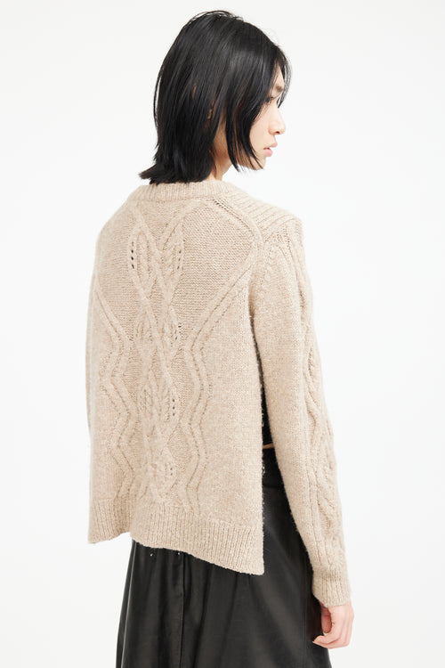 Isabel Marant Brown Alpaca Cableknit Sweater