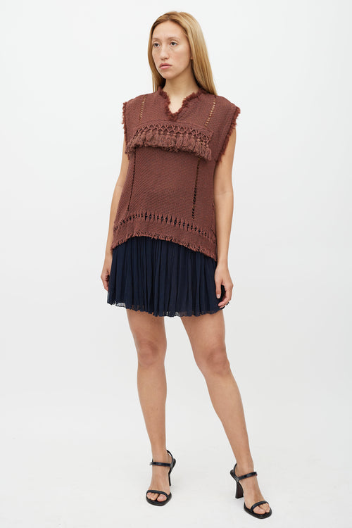 Isabel Marant Brown Knit Tassel Vest