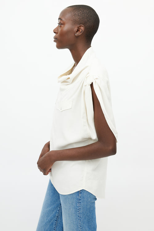 Isabel Marant Cream Cowl Sleeveless Top