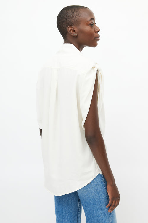 Isabel Marant Cream Cowl Sleeveless Top