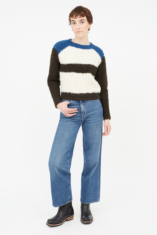 Isabel Marant Cream 
Multi Mohair Stripes Sweater