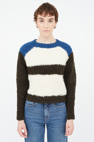 Isabel Marant Cream 
Multi Mohair Stripes Sweater