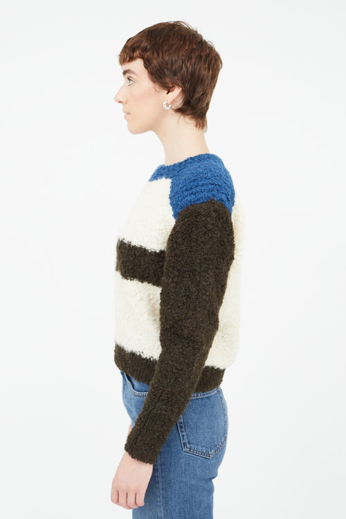 Isabel Marant Cream 
Multi Mohair Stripes Sweater