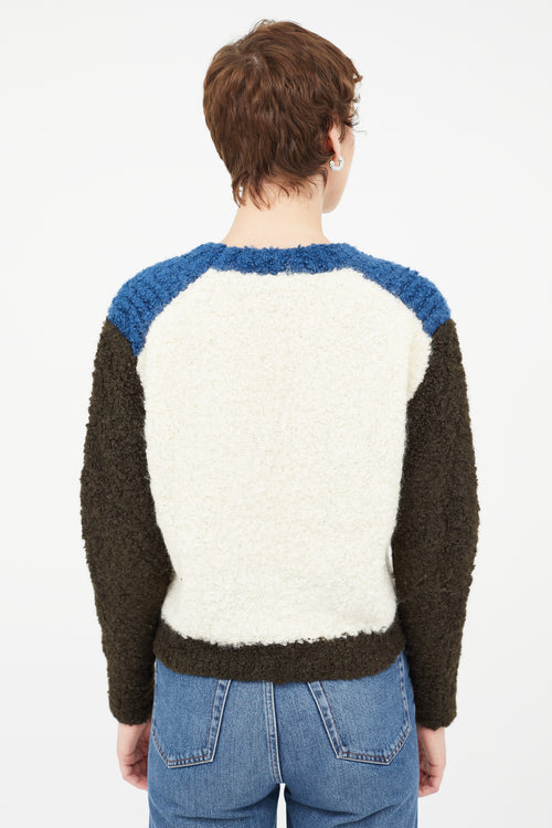 Isabel Marant Cream 
Multi Mohair Stripes Sweater