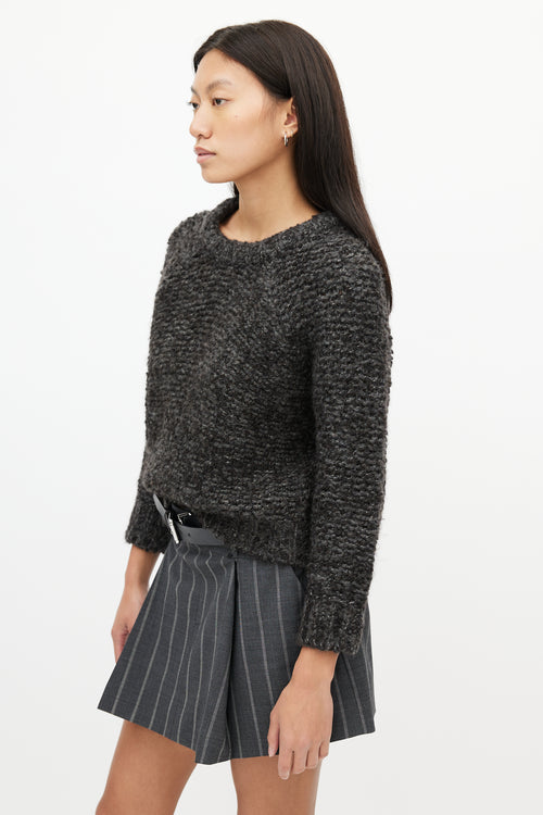 Isabel Marant Dark Grey Wool Cropped Sweater