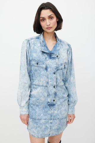 Isabel Marant Étoile Acid Wash Denim Shirt Dress