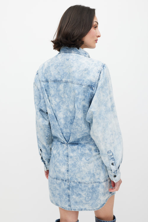 Isabel Marant Étoile Acid Wash Denim Shirt Dress