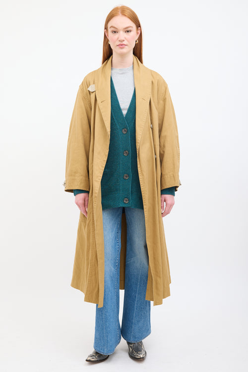 Isabel Marant Étoile Beige Canvas Peter Long Coat