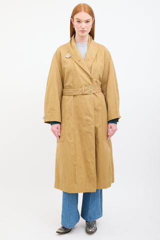 Isabel Marant Étoile Beige Canvas Peter Long Coat