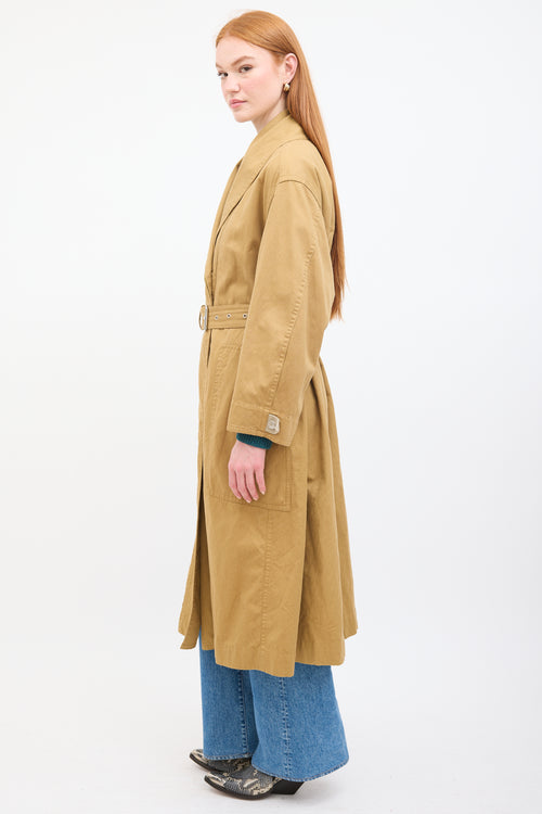 Isabel Marant Étoile Beige Canvas Peter Long Coat