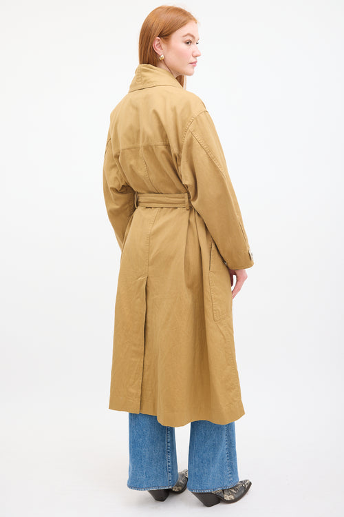 Isabel Marant Étoile Beige Canvas Peter Long Coat