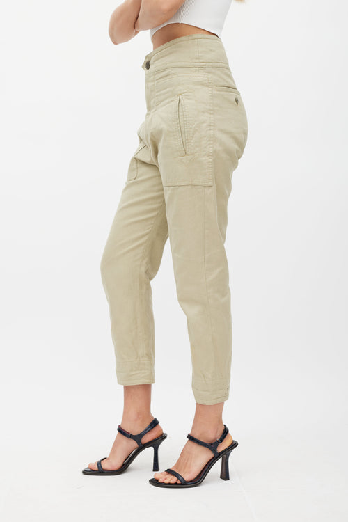 Isabel Marant Étoile Khaki Green Raluni Cargo Pant