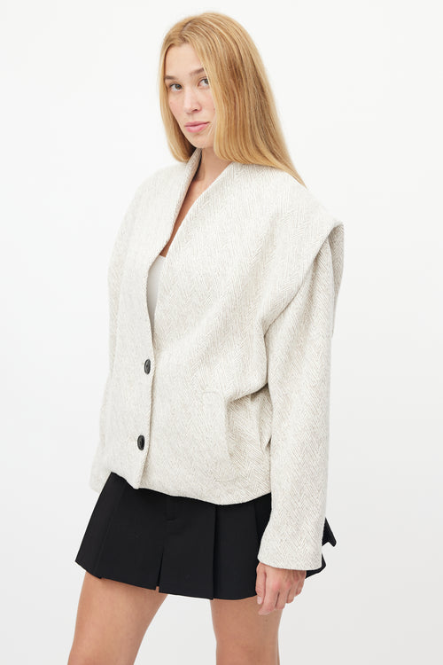 Isabel Marant Étoile Beige Houndstooth Drogo Jacket