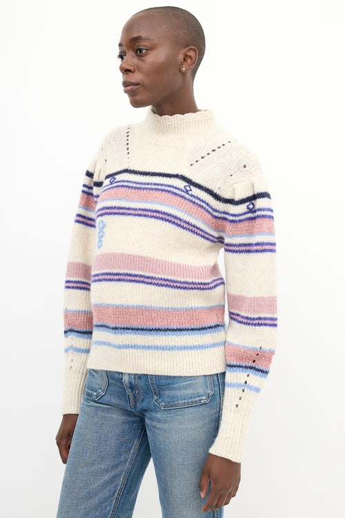 Isabel Marant Étoile Beige 
Multi Wool Georgie Sweater