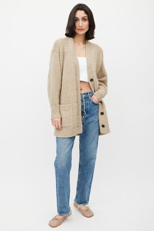 Isabel Marant Étoile Beige Scott Knit Cardigan