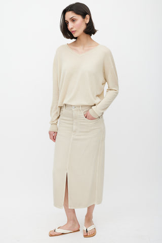 Isabel Marant Étoile Beige Slit Maxi Skirt