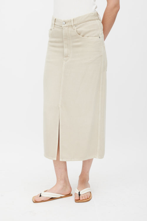 Isabel Marant Étoile Beige Slit Maxi Skirt