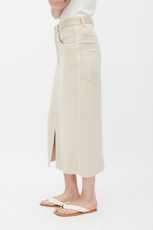 Isabel Marant Étoile Beige Slit Maxi Skirt