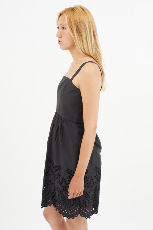 Isabel Marant Étoile Black Eyelet Lace Mini Dress