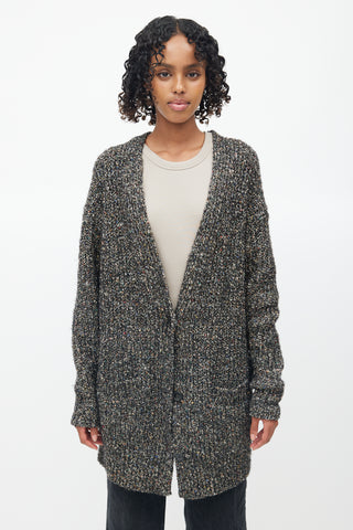 Isabel Marant Étoile Black Knit Multicolour Speckled  Cardigan