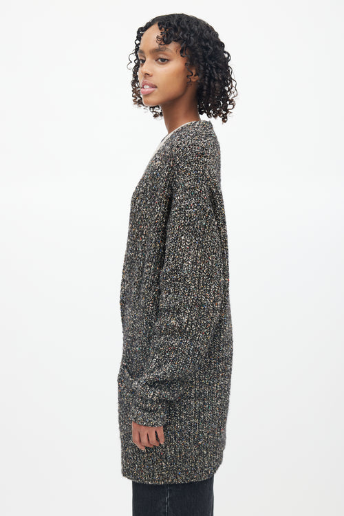 Isabel Marant Étoile Black Knit Multicolour Speckled  Cardigan