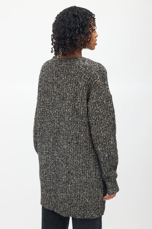 Isabel Marant Étoile Black Knit Multicolour Speckled  Cardigan