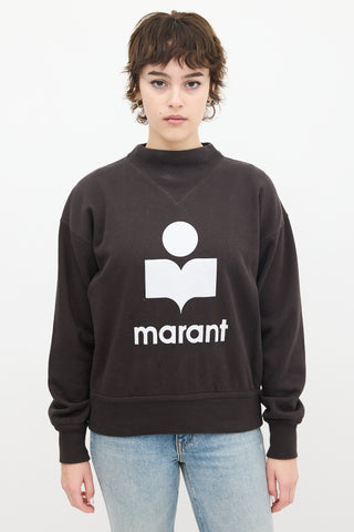 Isabel Marant Étoile Black Moby Logo Sweatshirt