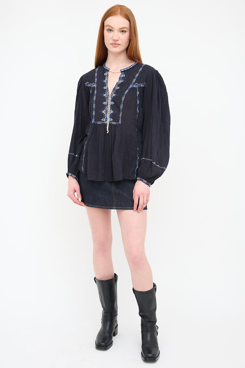 Isabel Marant Étoile Black Silekia Blouse