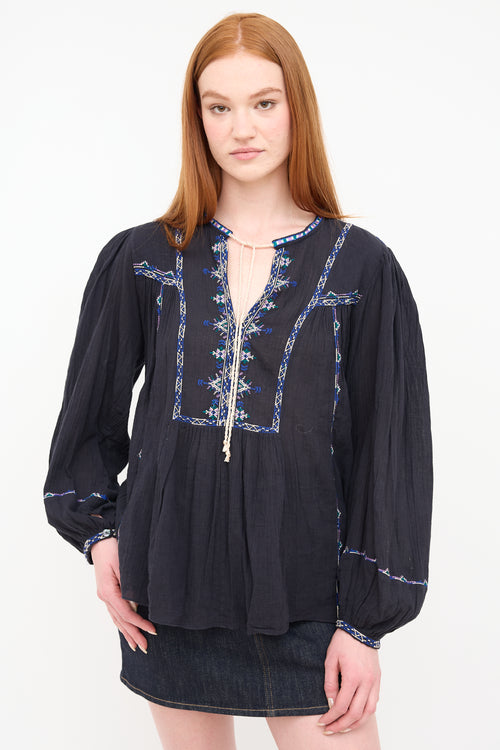 Isabel Marant Étoile Black Silekia Blouse