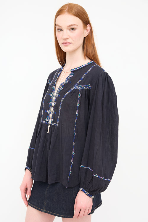 Isabel Marant Étoile Black Silekia Blouse