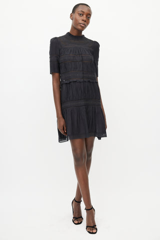 Isabel Marant Étoile Black Ruffled Tiered Dress