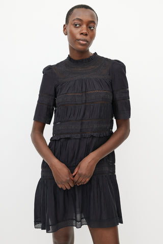 Isabel Marant Étoile Black Ruffled Tiered Dress