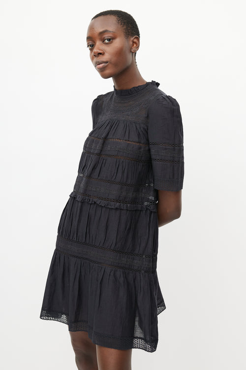 Isabel Marant Étoile Black Ruffled Tiered Dress