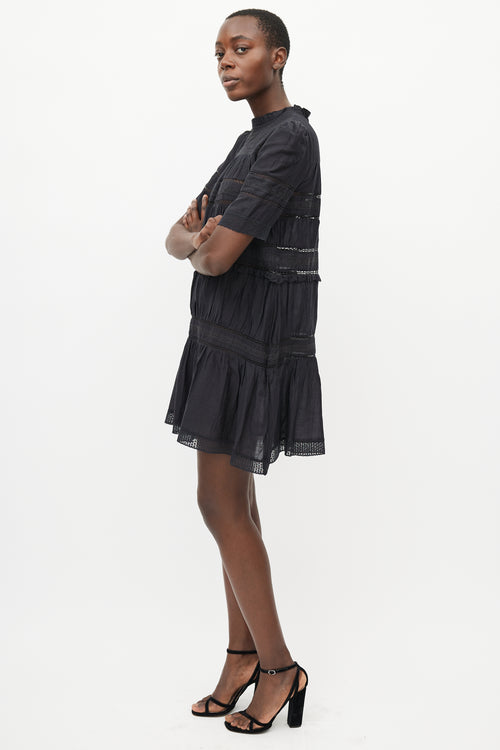 Isabel Marant Étoile Black Ruffled Tiered Dress