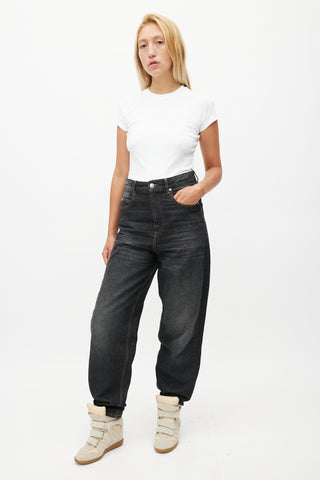 Isabel Marant Étoile Black Tapered Denim Jeans