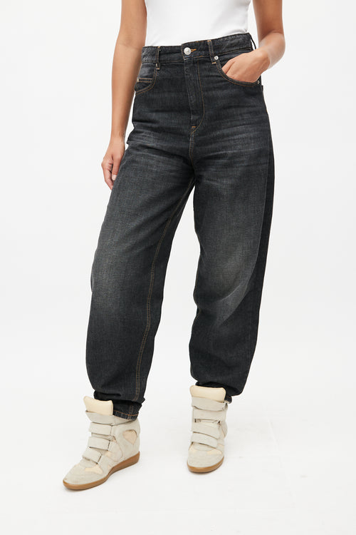 Isabel Marant Étoile Black Tapered Denim Jeans