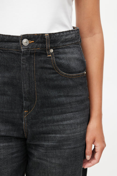 Isabel Marant Étoile Black Tapered Denim Jeans