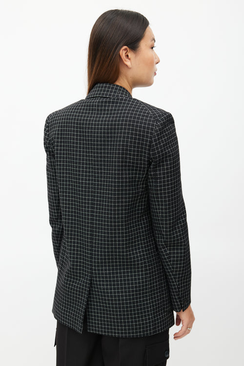 Isabel Marant Black 
White Check Oversized Blazer