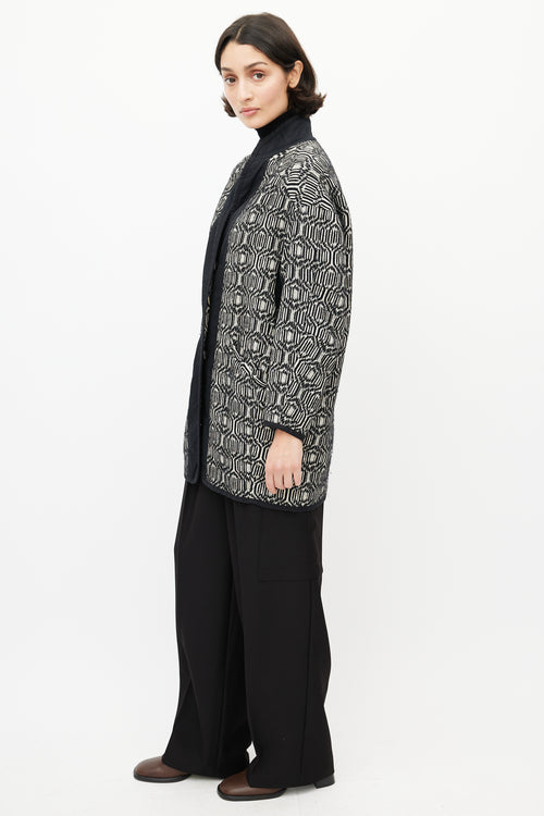 Isabel Marant Étoile Black 
White Knit Jacket