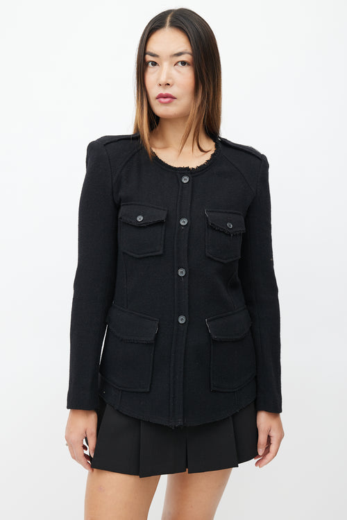 Isabel Marant Étoile Black Wool Shirt Jacket